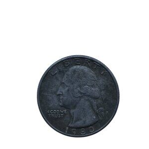 1980 Quarter filled P and Rim Error.